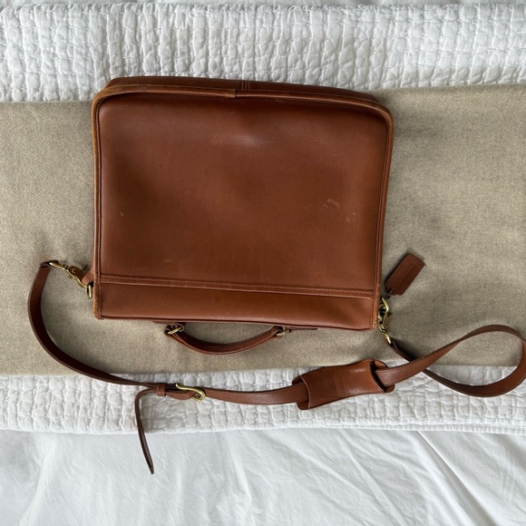 Coach Brown Leather Messenger Bag - Picture 3 of 10